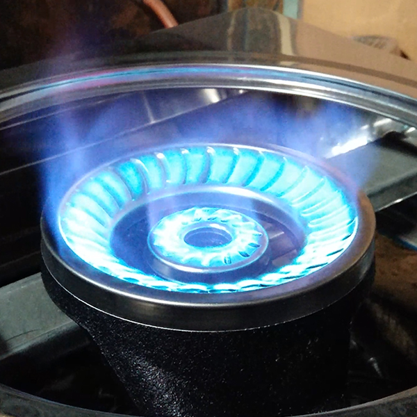 115mm cast iron burner with steel cap