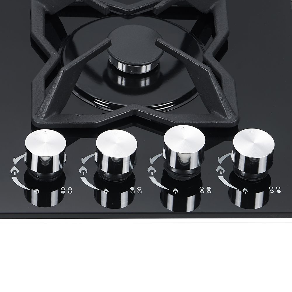 Kitchen appliance 4 Burner Tempered  glass special design Cast iron Pan Support built-in gas hob RDX-GHS28 (6)