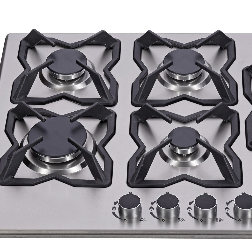 5 burners stainless steel gas stove